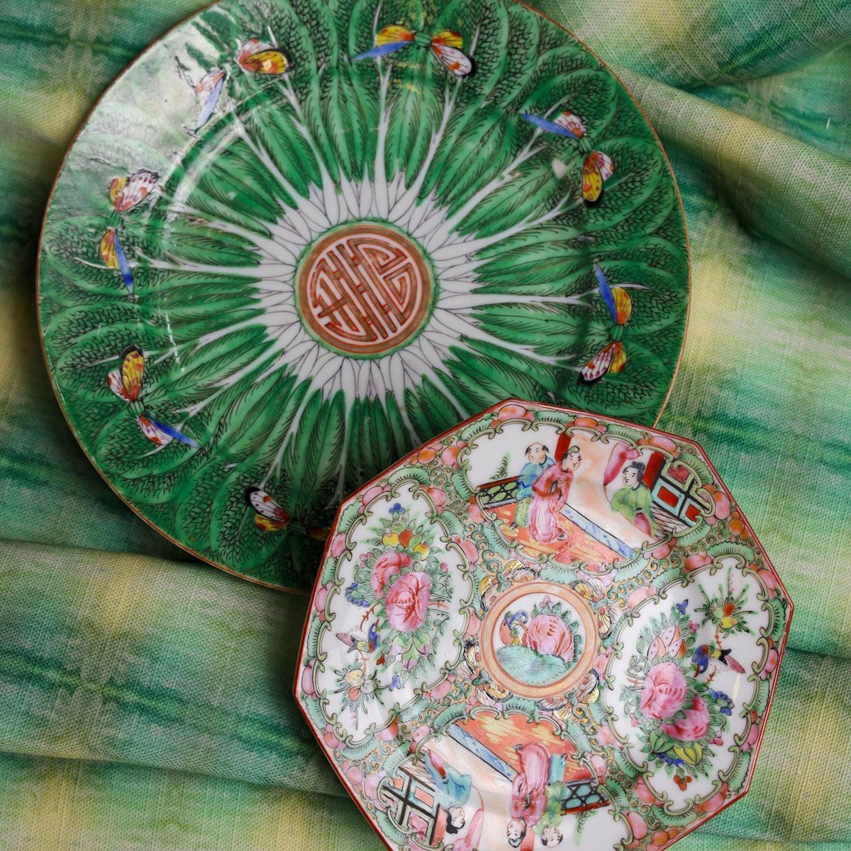 Painted Plaid Springy Green Fabric - Truett Designs