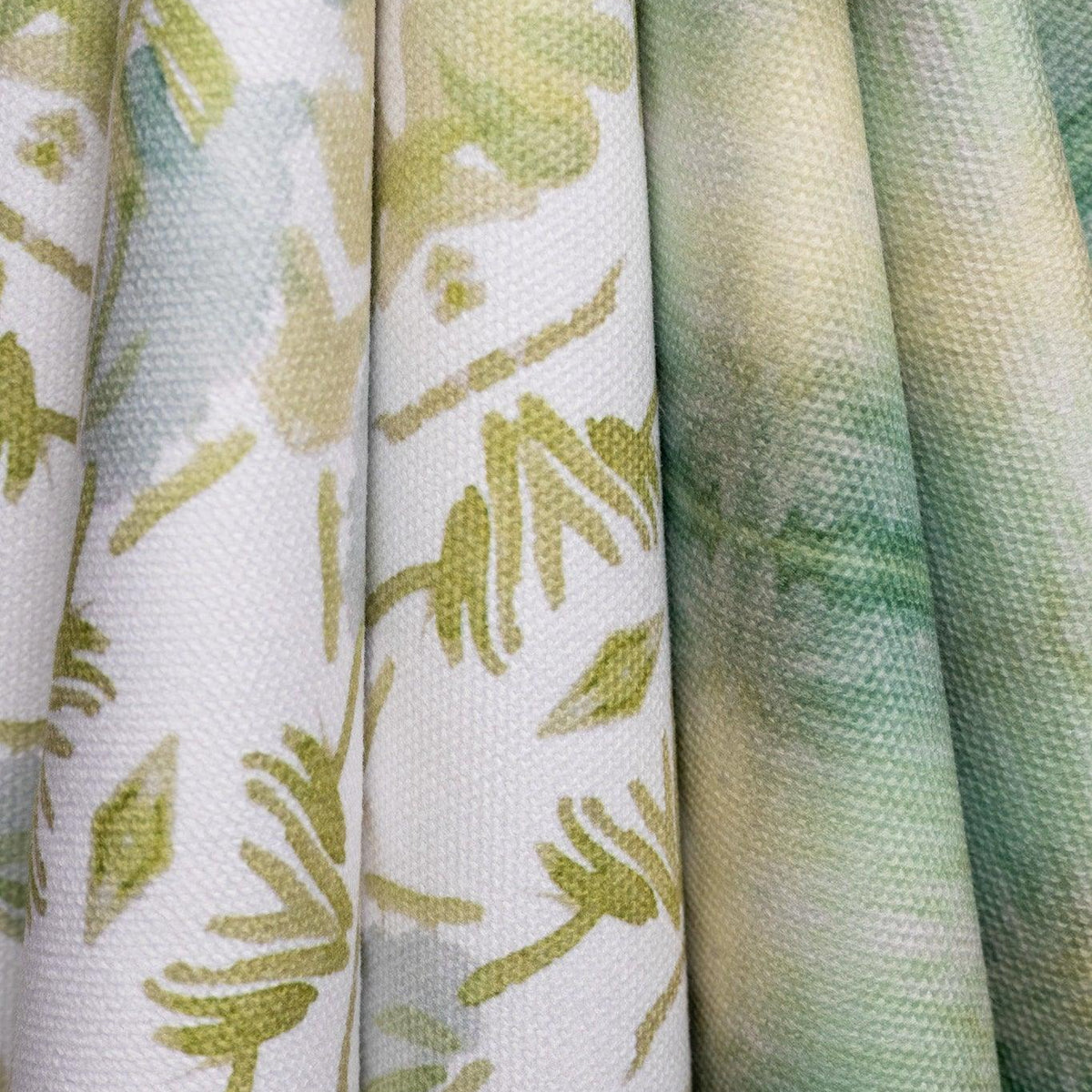 Painted Plaid Springy Green Fabric - Truett Designs