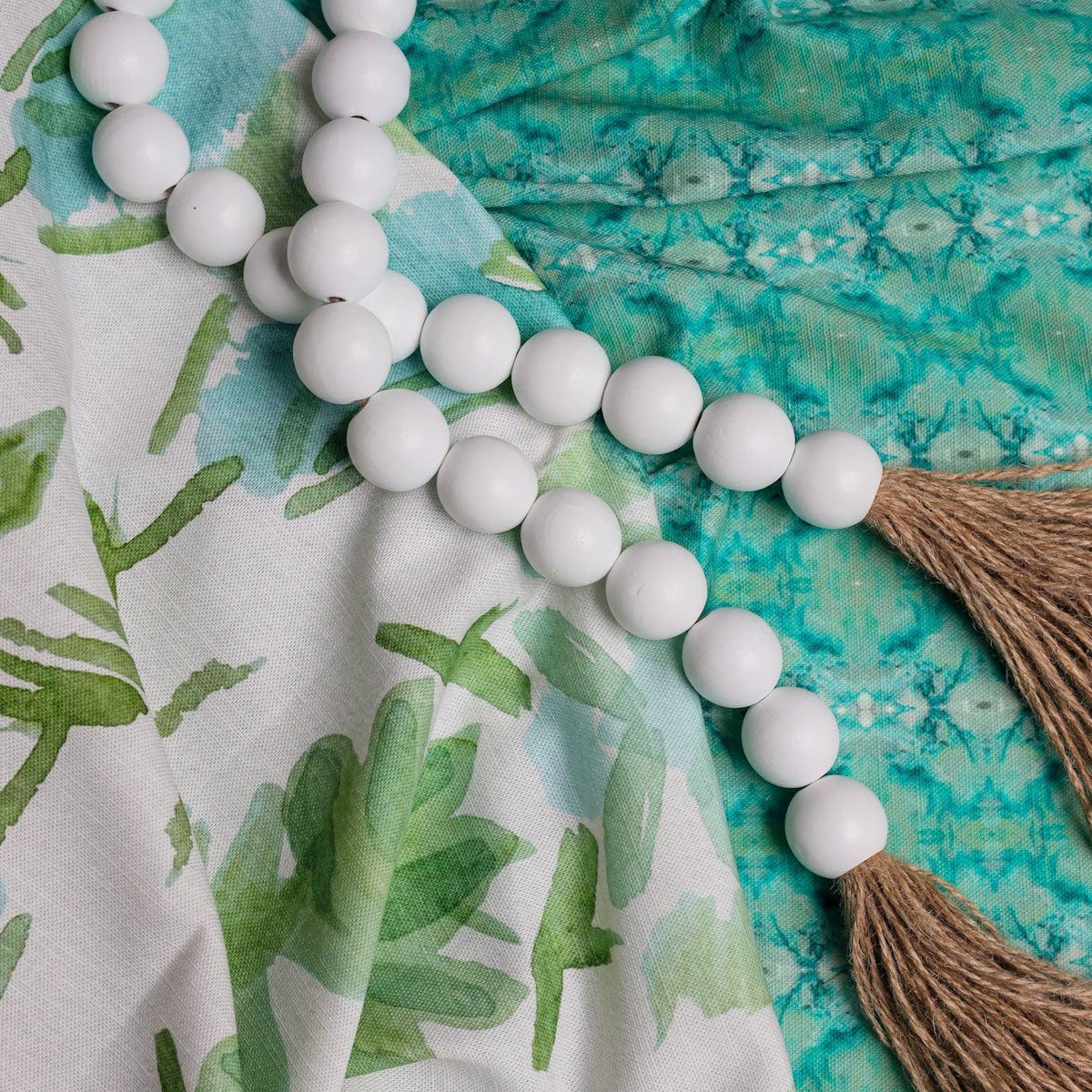 Wildflowers I Sage Green & Blue Fabric Large Repeat - Truett Designs