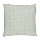 Greek Key Drop Fresh Eucalyptus Small Repeat Luxury Pillow by Truett Designs featuring a traditional Greek key-inspired pattern with a refined stripe-like appearance in fresh eucalyptus green. Handcrafted in England from sustainably printed luxury fabric, this designer decorative pillow adds structure, softness, and timeless elegance to sofas, beds, accent chairs, and layered interiors. Ideal for interior designers seeking luxury throw pillows, classic green textiles, artisan-crafted home décor, and versati