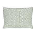 Greek Key Drop Fresh Eucalyptus Small Repeat Luxury Pillow by Truett Designs featuring a traditional Greek key-inspired pattern with a refined stripe-like appearance in fresh eucalyptus green. Handcrafted in England from sustainably printed luxury fabric, this designer decorative pillow adds structure, softness, and timeless elegance to sofas, beds, accent chairs, and layered interiors. Ideal for interior designers seeking luxury throw pillows, classic green textiles, artisan-crafted home décor, and versati