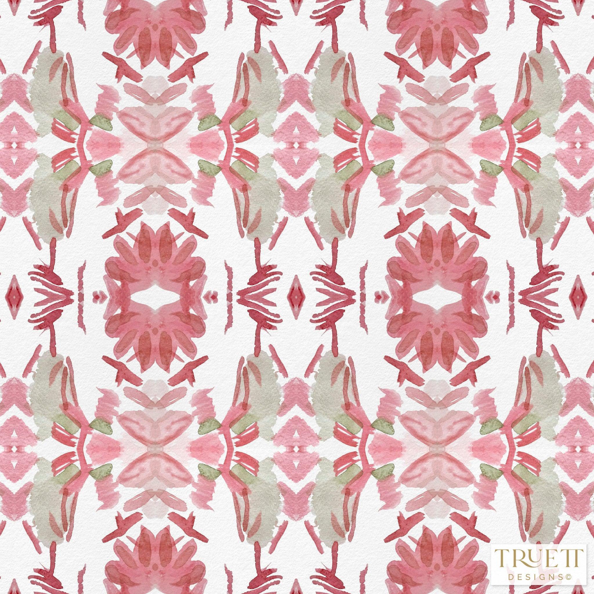 Wildflowers I Strawberry Wallpaper - Truett Designs