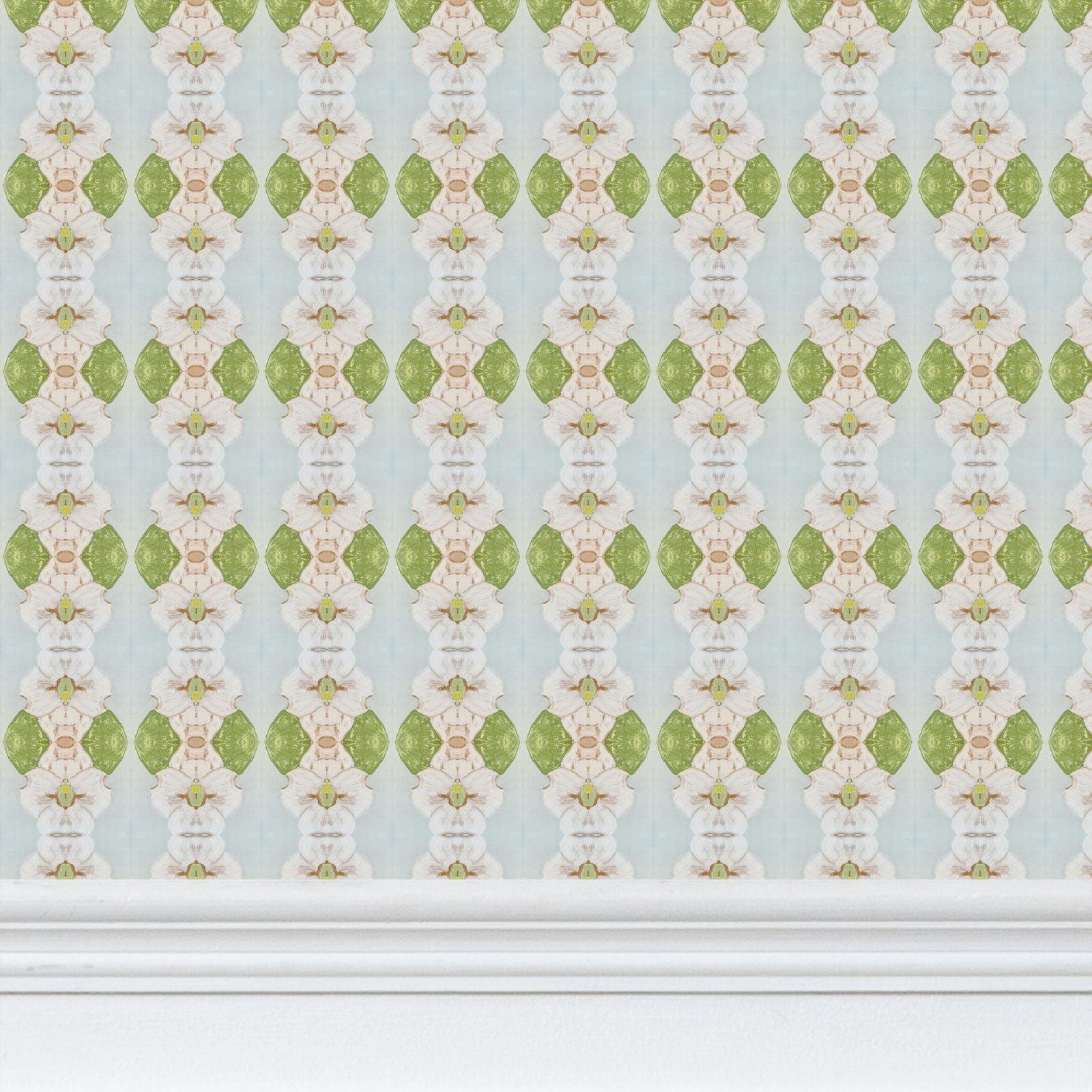 Flowering Dogwoods Light Blue Wallpaper - Truett Designs